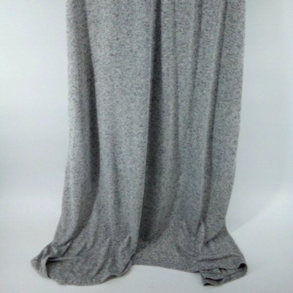 Rebecca Taylor Jersey Knit Heather Gray Dress Waist Tie Ruffle Sleeves Flax S - Picture 7 of 13